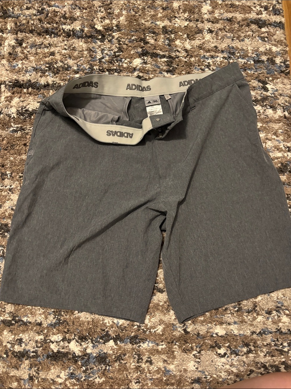 adidas Men’s Charcoal Gray Hybrid Golf Shorts